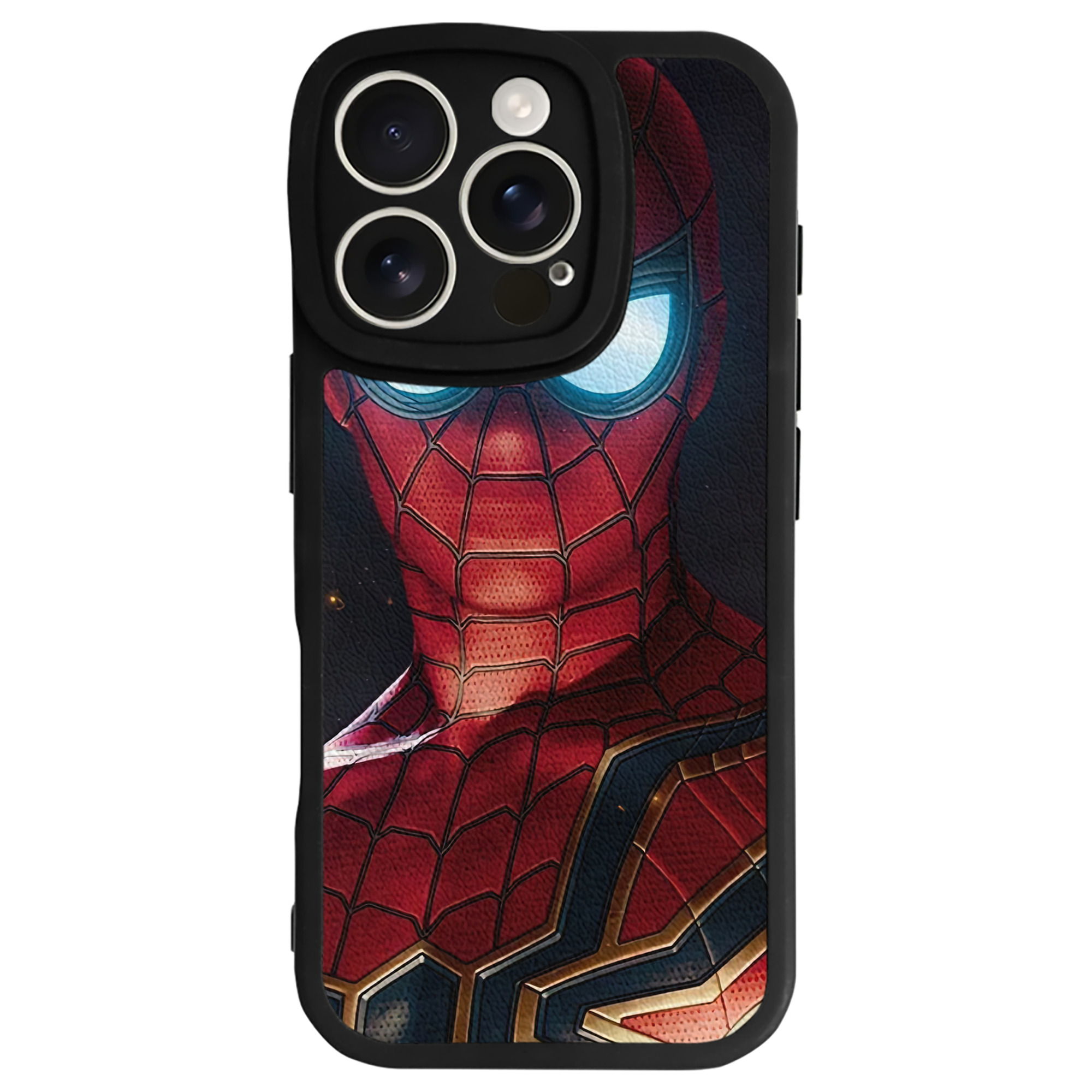 （画像用） Spider Man スパイダーマン 【iPhone 16シリーズ対応】シリコンスマホケース（レザー調） 材質：シリコン